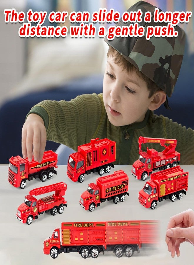 Bloolilies 6 Pack Diecast Cars Toys, Mini Fire Trucks for Toddlers 3-5 Kids Fire Engine City Emergency Vehicles Set for Boys Girls Age 3 4 5 6 7 Years Old Firetruck Party Decorations Easter Valentines Gifts - Image 5